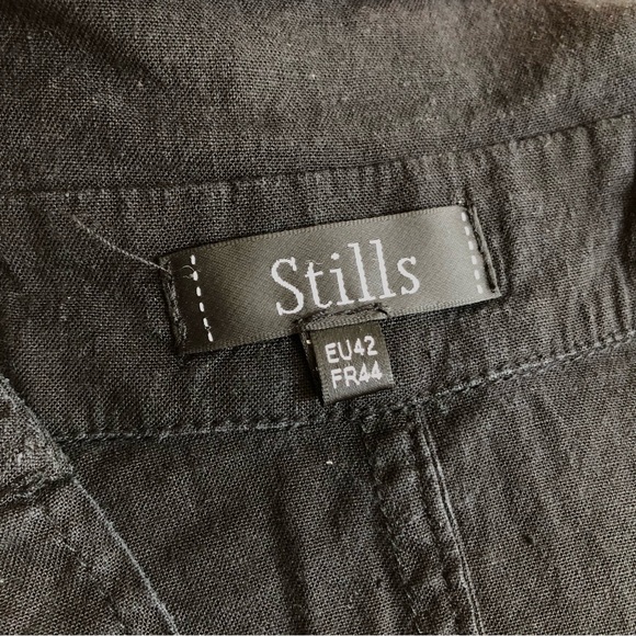 Stills Black Linen Safari Style Dress - Picture 15 of 16